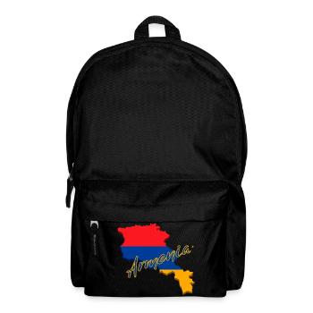 Karte von Armenien, Flagge Armeniens - Rucksack - Schwarz - Vorne