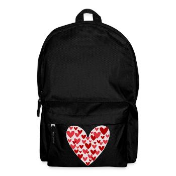 Viele Herzen Muster - Rucksack - Schwarz - Vorne