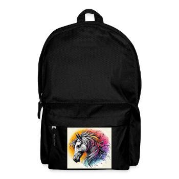 cheval - Sac à dos - noir - Devant