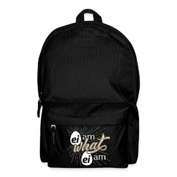 Motif humoristique avec un dicton sur les œufs - Sac à dos - noir - Devant