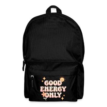 Good Energy Only – Retro-Pastell-Vibes - Rucksack - Schwarz - Vorne