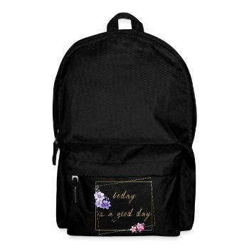 Aujourd’hui est un bon jour - Sac à dos - noir - Devant