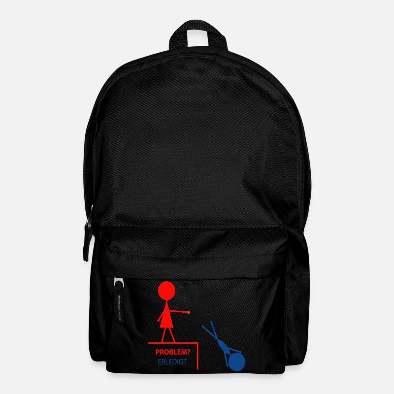 Drôle de dicton – problème ? Fait! - Sac à dos - noir