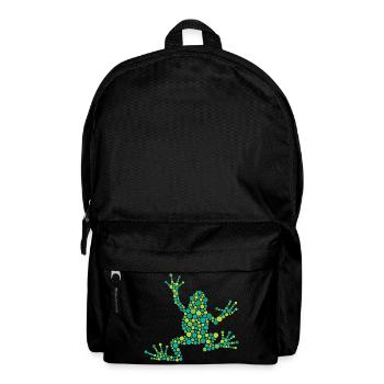 Grenouille pointue faite de cercles colorés - Sac à dos - noir - Devant