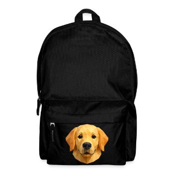 Polygon Golden Retriever Geometrisches Hundedesign - Rucksack - Schwarz - Vorne