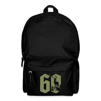 Jäger 60. Geburtstag Jagd 60 Jahre Zahl Hirsch - Rucksack - Schwarz - Vorne