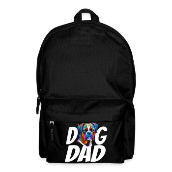 Boxer Hund Papa Buntes Aquarell Design - Rucksack - Schwarz - Vorne