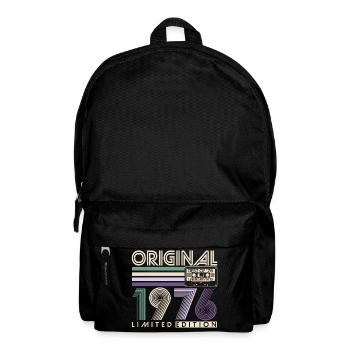 Original 1976 Jahrgang 50. Geburtstag Geschenk - Rucksack - Schwarz - Vorne