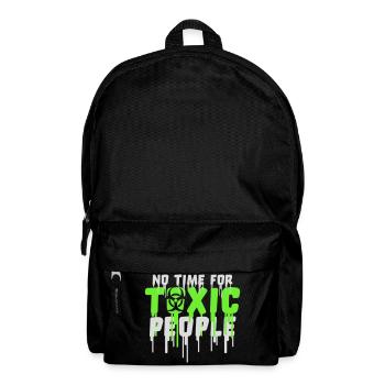 No Time Toxic People Boundaries Self Care Saying - Backpack - black - Front