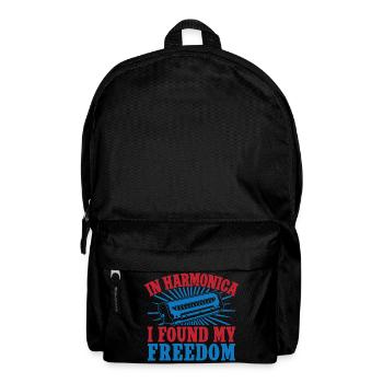 Harmonica drôle qui a trouvé mon harmonica de liberté - Sac à dos - noir - Devant