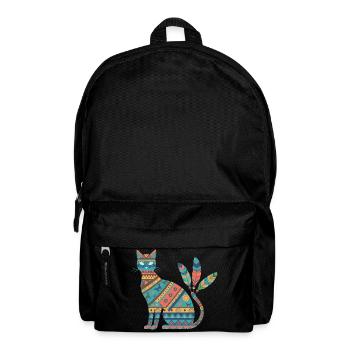 Native AmeriCan Purr-oud Cat lover texture tribal - Backpack - black - Front