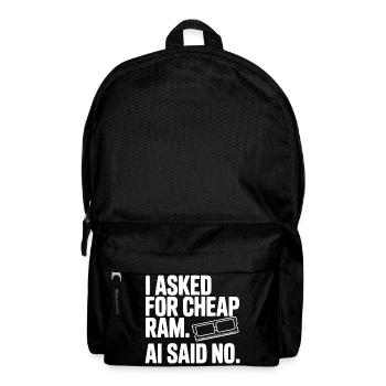 Ich habe nach günstigem RAM gefragt. KI sagte nein. - Rucksack - Schwarz - Vorne