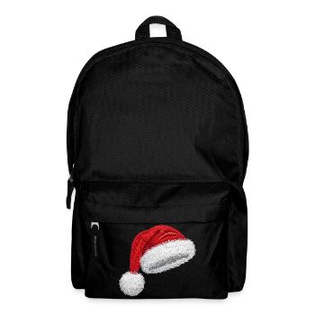 Bestickte, gemütliche klassische Weihnachtsmannmütze (bedruckt) - Rucksack - Schwarz - Vorne