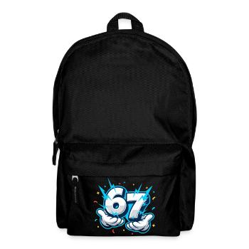 67 Six Seven Meme Cadeau Drôle Adolescent - Sac à dos - noir - Devant