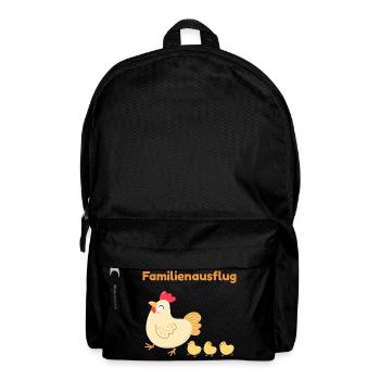 Family Outing – Cute Chicken Family - Backpack - black - Front