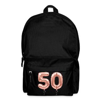 50. Geburtstag Rose Gold Luftballon - 50 Jahre - Rucksack - Schwarz - Vorne