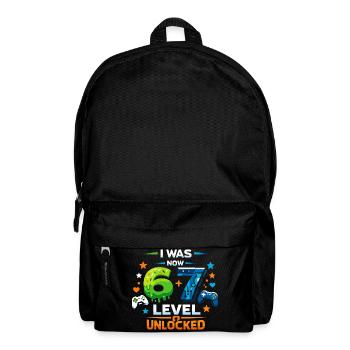 I was 6 Now Level 7 - 67 six seven - Rucksack - Schwarz - Vorne