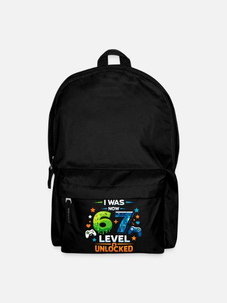 I was 6 Now Level 7 - 67 six seven - Rucksack - Schwarz
