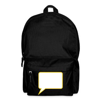 Personalize your own speech bubble comic - Backpack - black - Front