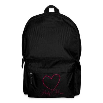 Husky Mom Herzschrift Logo - Rucksack - Schwarz - Vorne