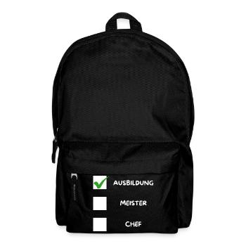 AZUBI (Meister) Checkliste - Rucksack - Schwarz - Vorne