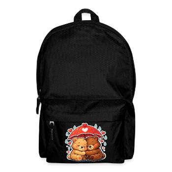 Cuddly bears under heart rain - Backpack - black - Front