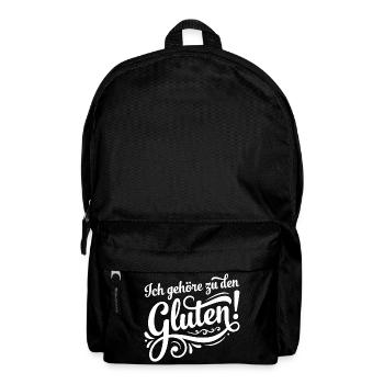 J’appartiens au jeu de mots Gluten – Drôle de mots - Sac à dos - noir - Devant