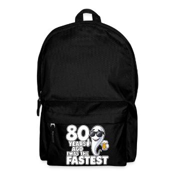 Il y a 80 ans, l’anniversaire le plus rapide et drôle - Sac à dos - noir - Devant