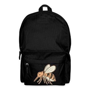 Vintage-Tiger mit Mückenbienen-Cremestreifen - Rucksack - Schwarz - Vorne