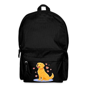 Cute Golden Retriever (comic) - Backpack - black - Front