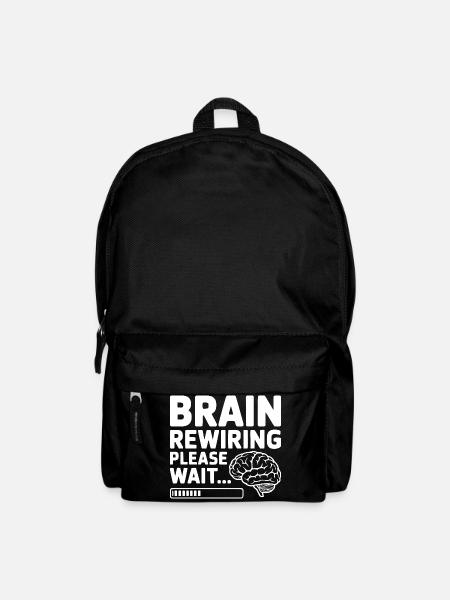 Reprogrammation du cerveau, veuillez patienter... - Sac à dos - noir