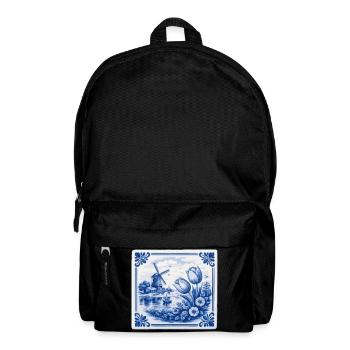 Delft Tulips and Windmill - Backpack - black - Front