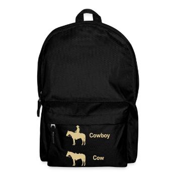 Vache drôle Fermier texan parodie Ironie Cowboy - Sac à dos - noir - Devant