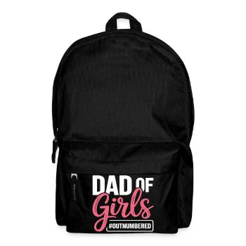 Dad of Girls Outnumbered Girl Dad - Backpack - black - Front