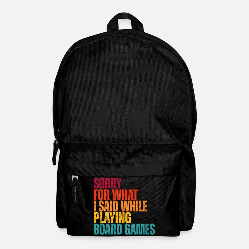 Sorry for What I Said: Board Games - Backpack - black