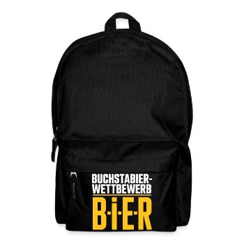 Bier Buchstabierwettbewerb Malle Party JGA Herren - Rucksack - Schwarz - Vorne