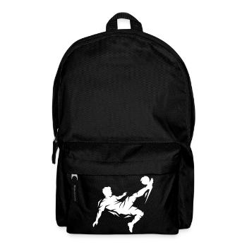Fussballer Silhouette Fussballspieler - Rucksack - Schwarz - Vorne