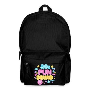 80er Fun Squad Neon Glow - Rucksack - Schwarz - Vorne