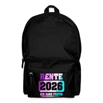 Rentner Rente 2026 - Rucksack - Schwarz - Vorne