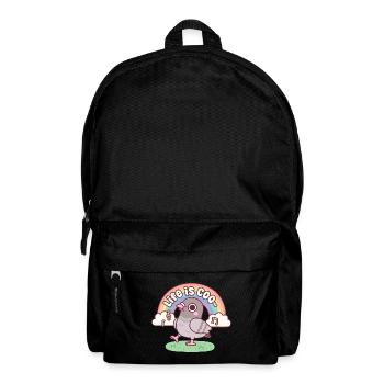 Niedliche Taube und Regenbogenleben ist Coo Wortspiel - Rucksack - Schwarz - Vorne