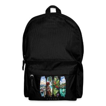 Voyage de vacances au Panama – Ville de canal et motif culturel - Sac à dos - noir - Devant