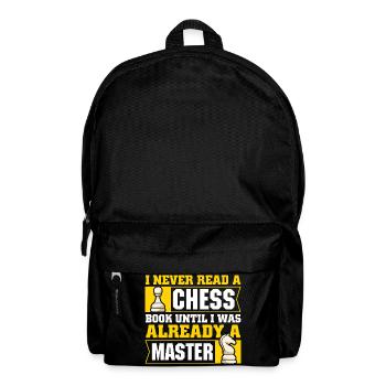 Schach Schachspieler Schachbrett - Rucksack - Schwarz - Vorne
