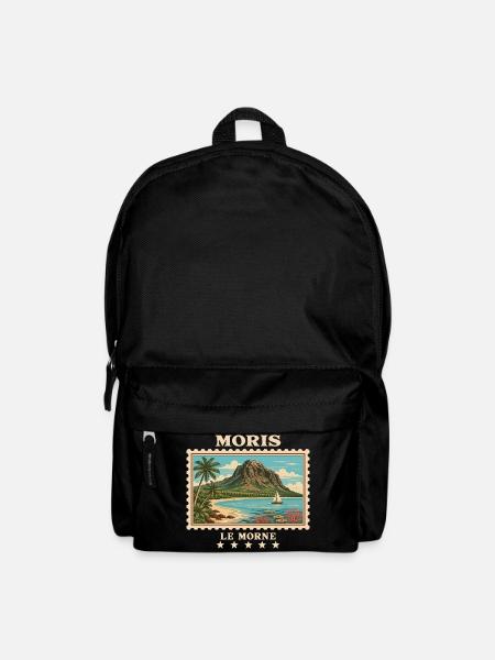Mauritius Le Morne Vintage Reisemarke - Rucksack - Schwarz