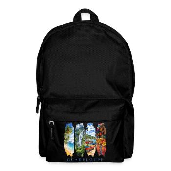 Guadeloupe Travel – Caribbean Island & Culture Motif - Backpack - black - Front