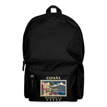 Spanien Marbella Vintage Reisemarke - Rucksack - Schwarz - Vorne