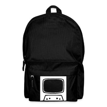 Retro Vintage Fernseher 80er 90er Jahre Geschenk  - Rucksack - Schwarz - Vorne