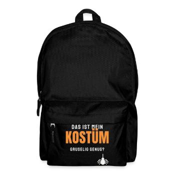 Das ist mein Kostüm Halloween Spruch Gruselig - Rucksack - Schwarz - Vorne