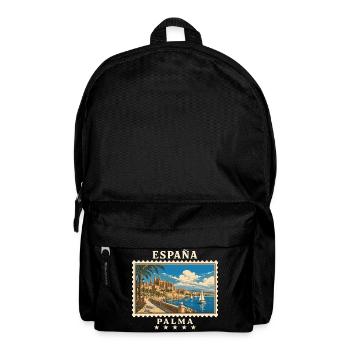 Spanien Palma de Mallorca Vintage Reisemarke - Rucksack - Schwarz - Vorne