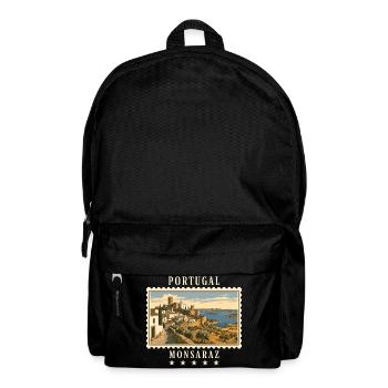 Portugal Monsaraz Vintage Reisemarke - Rucksack - Schwarz - Vorne