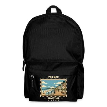 Frankreich Vintage Reisemarke - Rucksack - Schwarz - Vorne